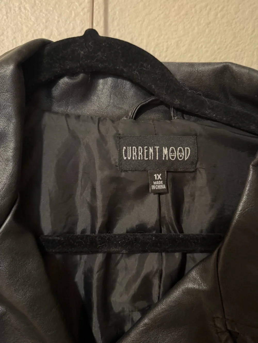 Current Mood Black Faux Leather Fringe Moto Jacket - Picture 3 of 7